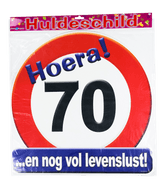 Deurbord 70 Jaar Verkeersbord 50cm